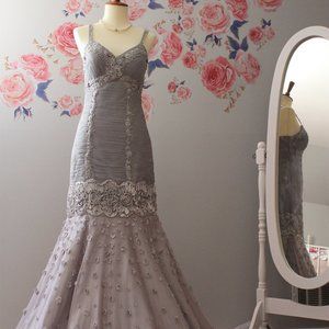 Sue Wong- Elegant Silver Dress